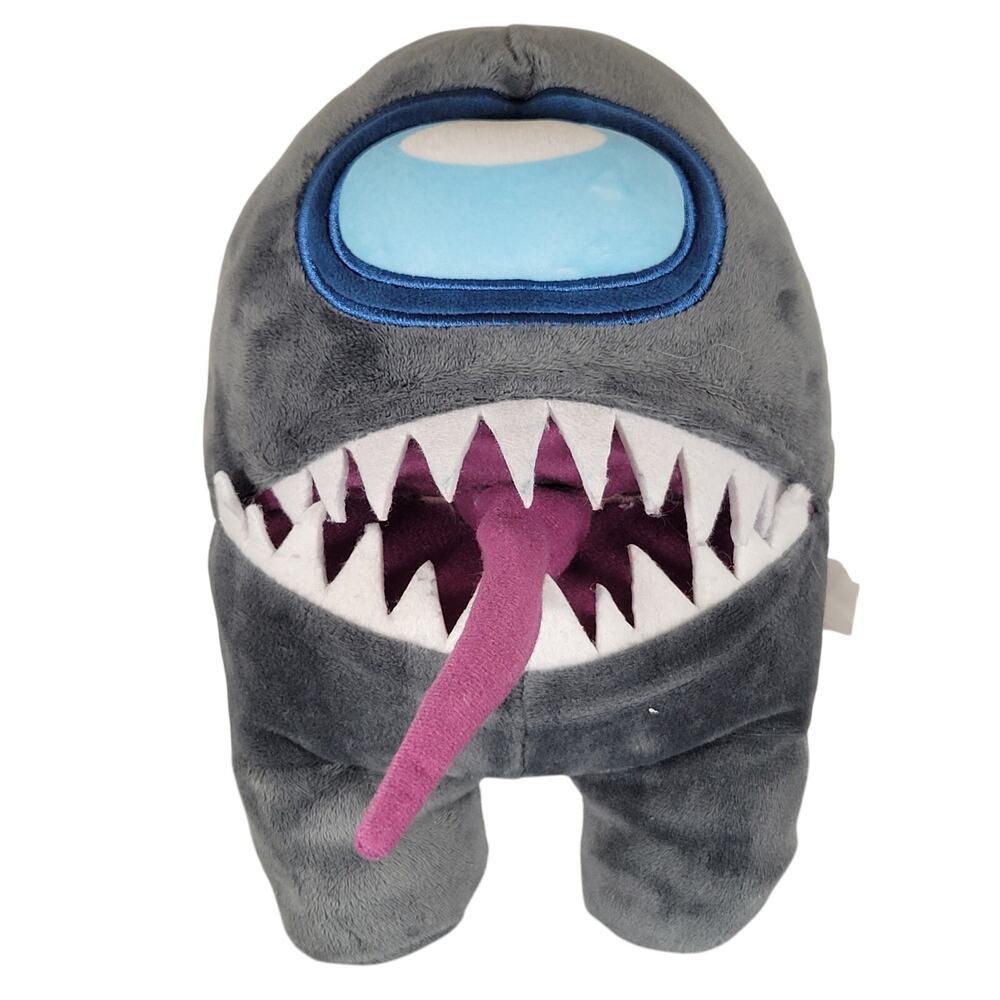 Among Us Plush Crewmate Impostor 12" Toy Gray with Teeth Tongue Toikido 2021